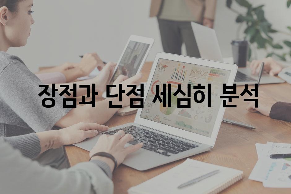  장점과 단점 세심히 분석