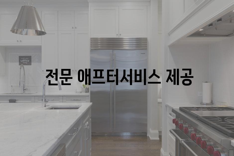  전문 애프터서비스 제공