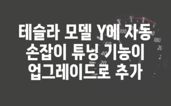 테슬라 모델 Y에 자동 손잡이 튜닝 기능이 업그레이드로 추가