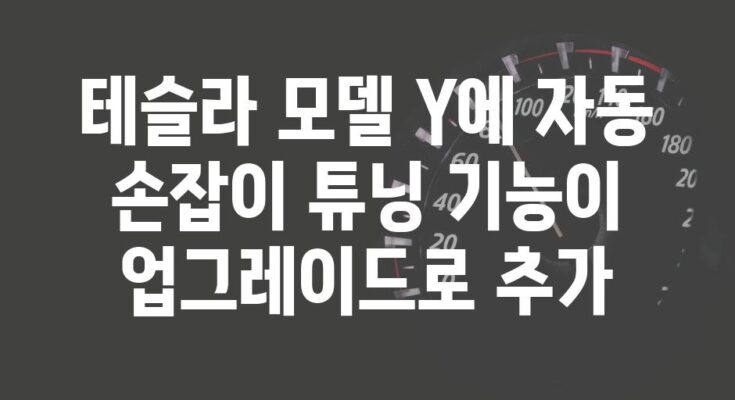 테슬라 모델 Y에 자동 손잡이 튜닝 기능이 업그레이드로 추가