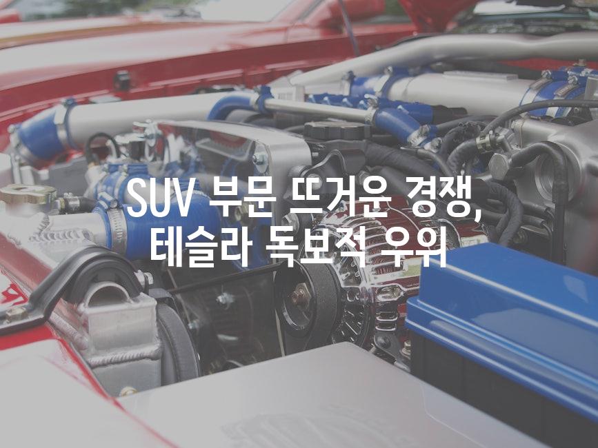  SUV 부문 뜨거운 경쟁, 테슬라 독보적 우위