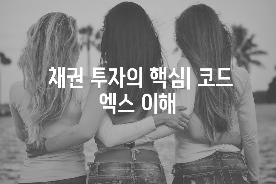  채권 투자의 핵심| 코드 엑스 이해