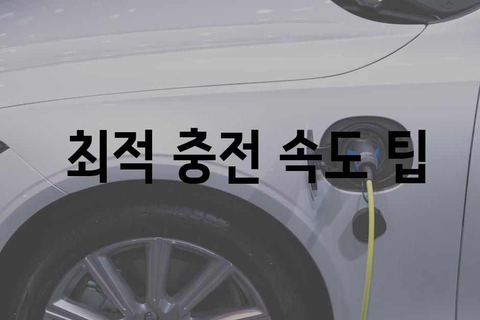  최적 충전 속도 팁