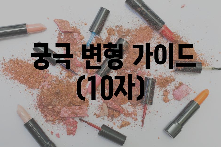  궁극 변형 가이드 (10자)