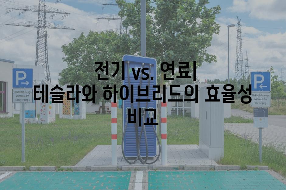  전기 vs. 연료| 테슬라와 하이브리드의 효율성 비교