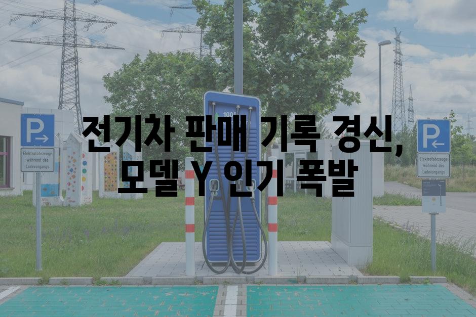  전기차 판매 기록 경신, 모델 Y 인기 폭발