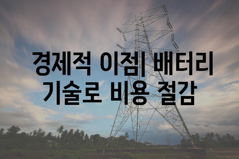  경제적 이점| 배터리 기술로 비용 절감