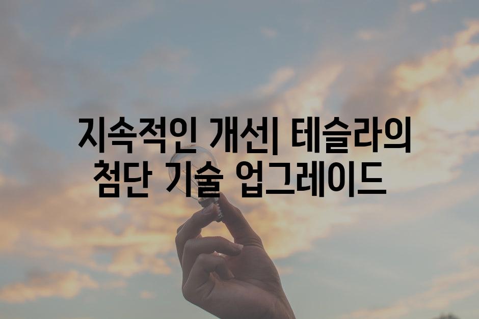  지속적인 개선| 테슬라의 첨단 기술 업그레이드