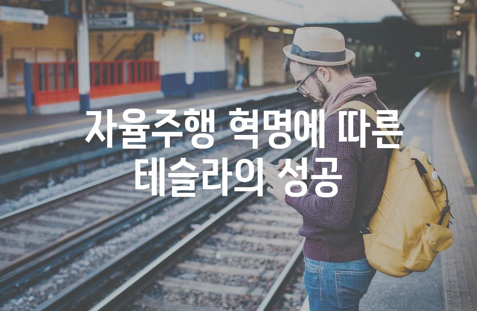  자율주행 혁명에 따른 테슬라의 성공