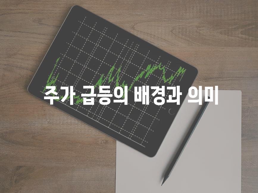  주가 급등의 배경과 의미