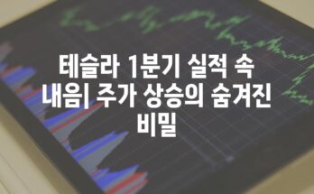 테슬라 1분기 실적 속 내음| 주가 상승의 숨겨진 비밀