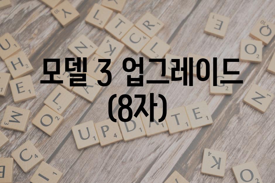  모델 3 업그레이드 (8자)