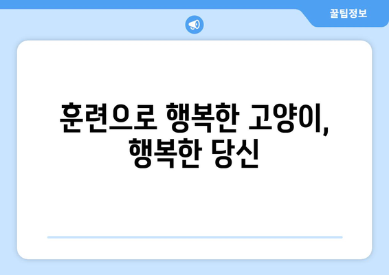 반려묘 훈련의 놀라운 효과| 당신과 고양이의 행복을 위한 5가지 이점 | 고양이 훈련, 행동 교정, 긍정적 강화