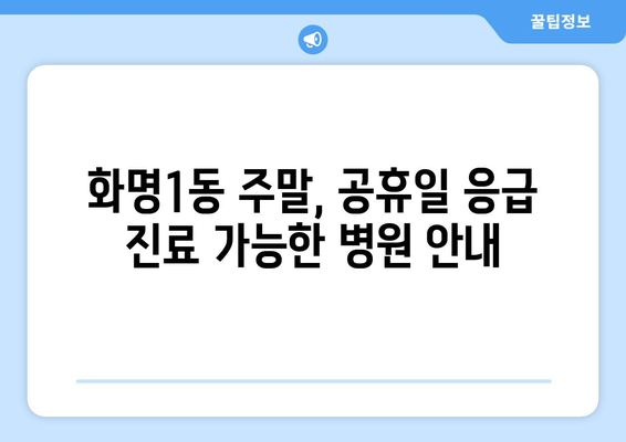 부산시 북구 화명1동 일요일 휴일 공휴일 야간 진료병원 리스트