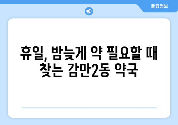 부산시 남구 감만2동 24시간 토요일 일요일 휴일 공휴일 야간 약국