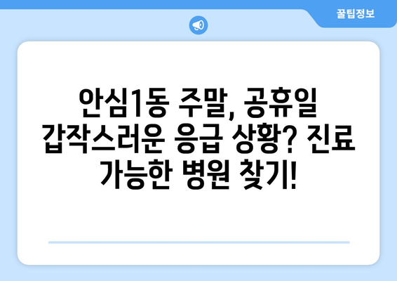 대구시 동구 안심1동 일요일 휴일 공휴일 야간 진료병원 리스트