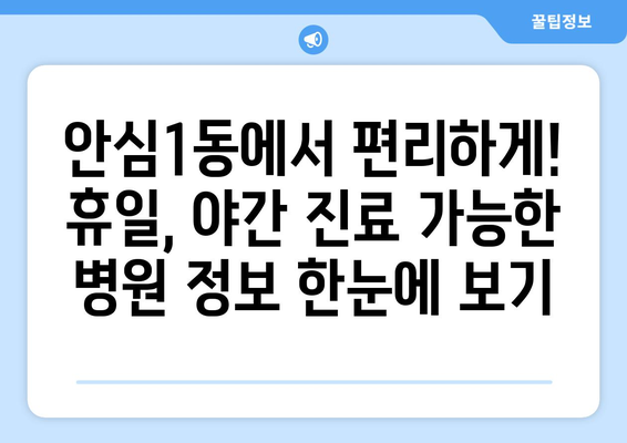 대구시 동구 안심1동 일요일 휴일 공휴일 야간 진료병원 리스트