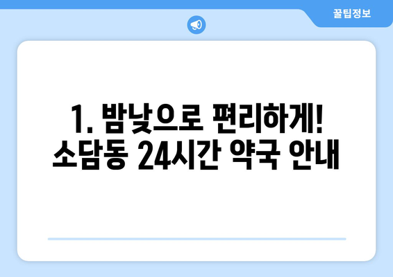 세종시 세종특별자치시 소담동 24시간 토요일 일요일 휴일 공휴일 야간 약국