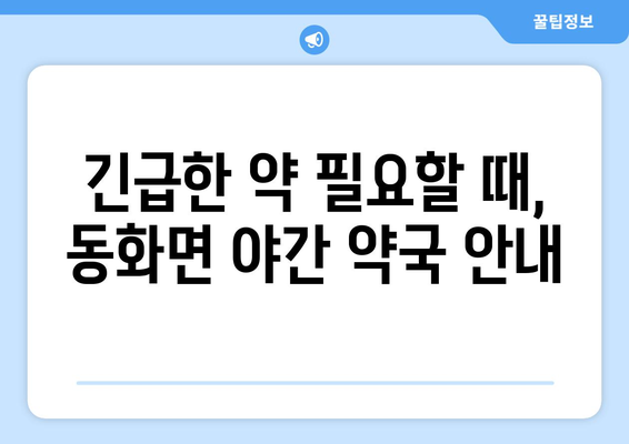 전라남도 장성군 동화면 24시간 토요일 일요일 휴일 공휴일 야간 약국