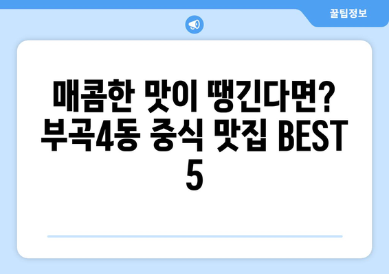 부산시 금정구 부곡4동 점심 맛집 추천 한식 중식 양식 일식 TOP5