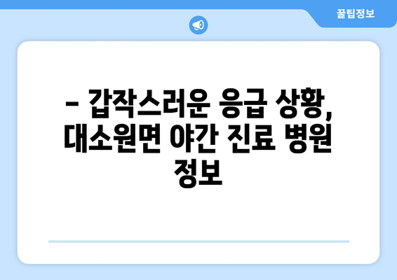 충청북도 충주시 대소원면 일요일 휴일 공휴일 야간 진료병원 리스트