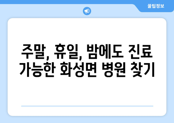 충청남도 청양군 화성면 일요일 휴일 공휴일 야간 진료병원 리스트