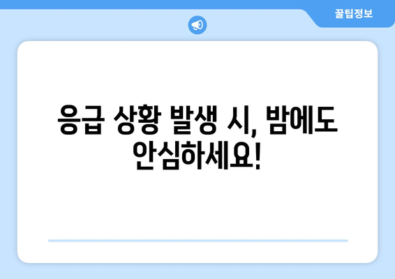 전라남도 장흥군 장평면 일요일 휴일 공휴일 야간 진료병원 리스트