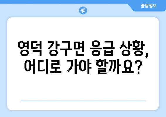 경상북도 영덕군 강구면 일요일 휴일 공휴일 야간 진료병원 리스트