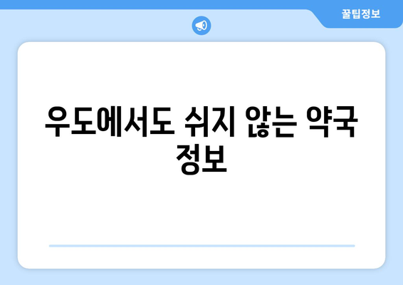 제주도 제주시 우도면 24시간 토요일 일요일 휴일 공휴일 야간 약국