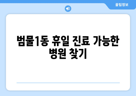 대구시 수성구 범물1동 일요일 휴일 공휴일 야간 진료병원 리스트