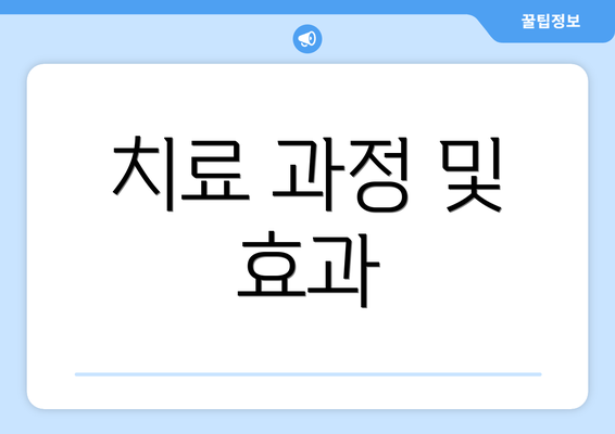 치료 과정 및 효과